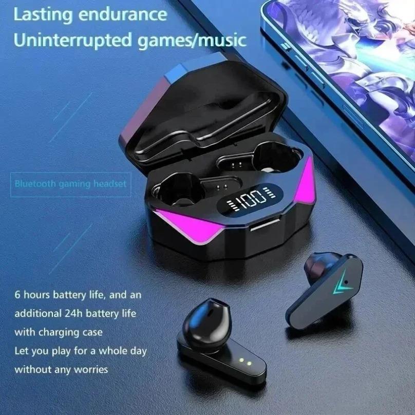 X15 TWS Gaming Earbuds With 65ms Ultra-Low Latency Bluetooth-Compatible 5.0 Wireless Headset With Mic For Mobile Gaming