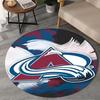 1PC Colorado Hockey Round Rug, Non-slip Chair Mat, Home Decor, Circle Carpet Perfect for Office, Bedroom, Living Room,Christmas gift