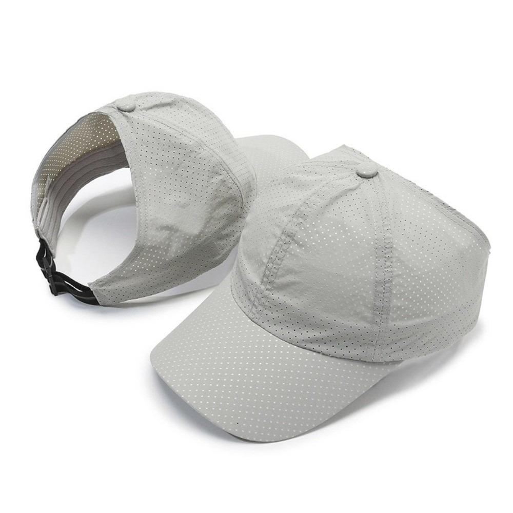 New Solid Color Sun Cap Casual Dry Quickly Baseball Cap Adjustable Breathable Peaked Cap Men