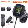 Motorcycle TPMS Security Alarm Tire Pressure Monitoring System QC 3.0 Fast Charging USB Output Accurate Tire Pressure Display
