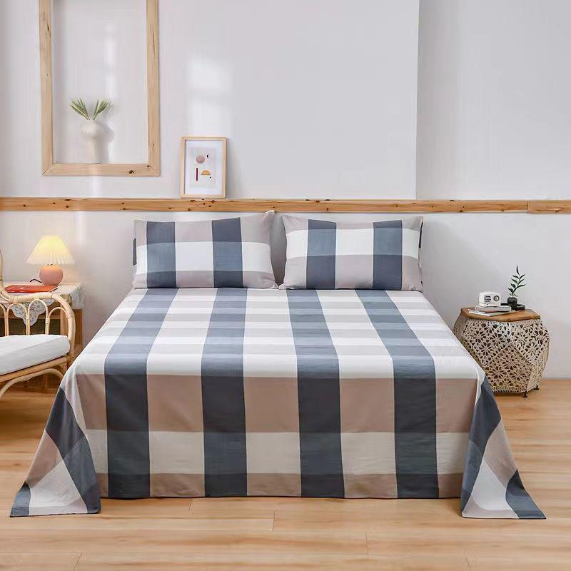 Flannel Cartoon Bed Sheet for Student Dormitory - Single/Double Bed, Free Shipping