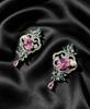 Elegant Chinese-Style Zircon-Inlaid Summer Earrings with S925 Silver Needles
