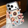 Cartoon Flowers Pattern Case For iPhone 17 Pro Max iPhone 16 15 14 13 Pro Max 11 17e 16e Plating Lens Frame Clear Soft Silicone Back Cover