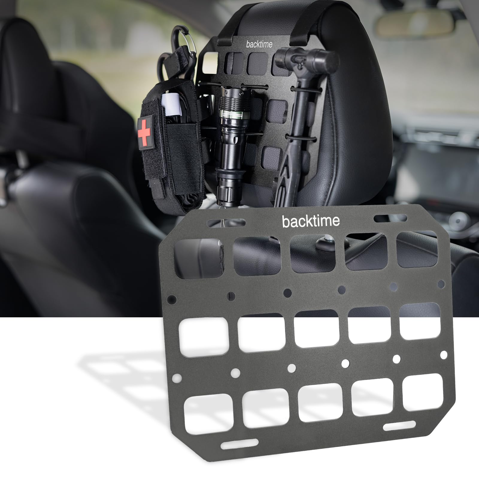 

Органайзер для автомобильного сиденья, многофункциональный, регулируемый, тактический, сетчатый органайзер для спинки сиденья, тактическая панель Molle, аксессуары для салона автомобиля