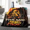 Bob Marley Customize Your Name Blanket Lightweight Personalized Blanket Soft & Cozy Suitable for Picnics Seaside Office Chair Home Decor All-Season Us
