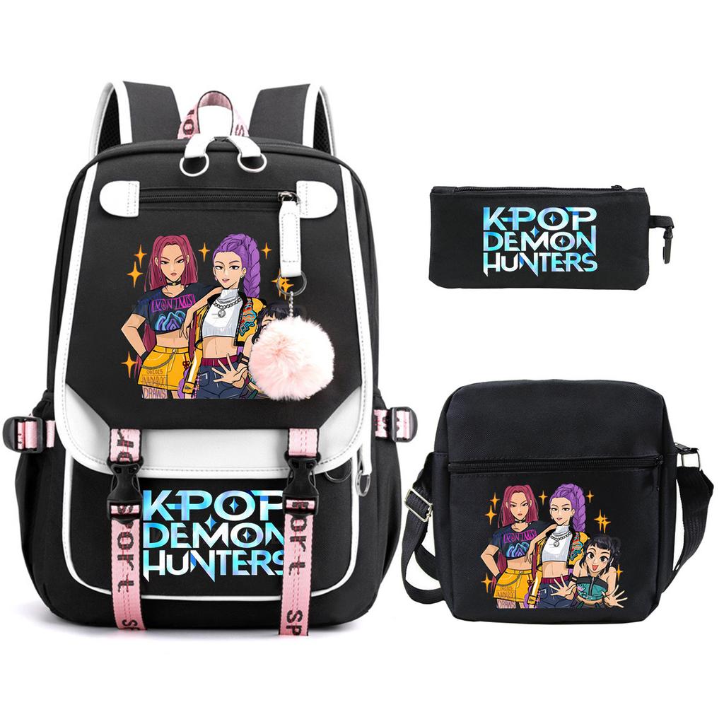 Peripheral Printed Children'S Backpack Large-Capacity Primary And Secondary School Student Leisure Schoolbag Three-Piece Set