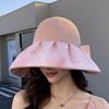 Summer Big-Brimmed Sunscreen Visor Hat Women'S Fashion Versatile Empty-Top Straw Sun Hat Seaside Travel Wide-Brimmed Hat