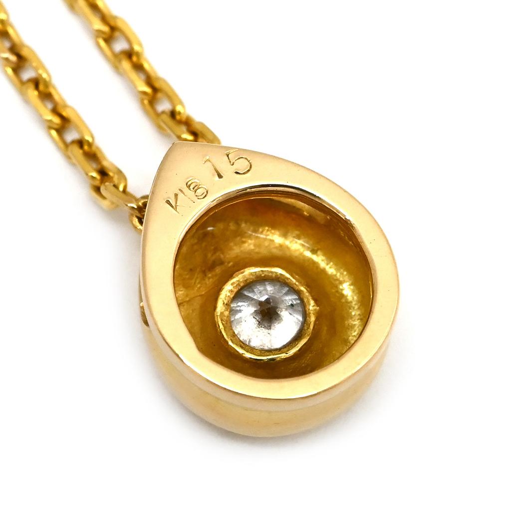 NON BRAND - Solitaire Diamond 0.15ctNecklace 18K Yellow Gold/diamond Array