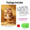 Funny Groundhog with Pearls Framed Pearl Painting Kit DIY 3D Sparkling Bead Canvas Art Relaxing Handmade Craft Gift for Women Aesthetic Decor