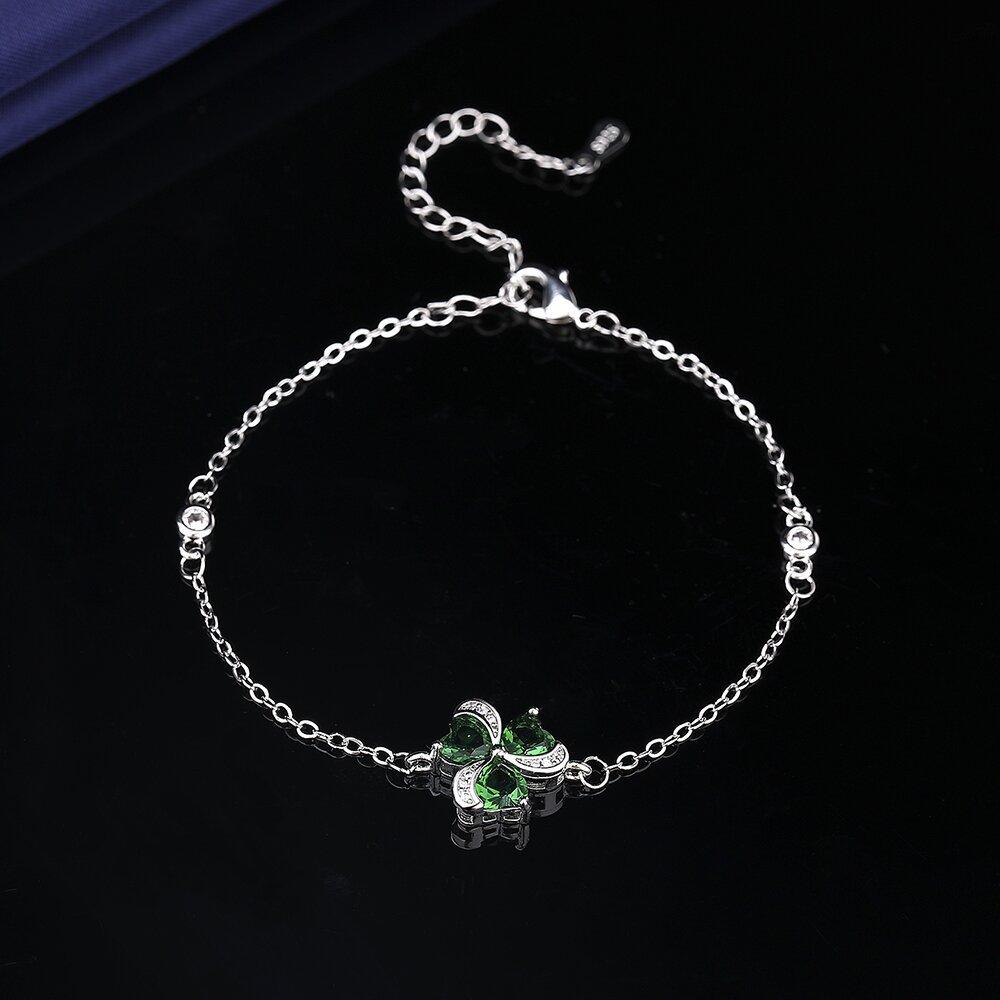 Elegant Inlaid Rhinestone Bracelets Clover Charm Bracelet for Women Fashion Jewelry Accessories Party Gifts