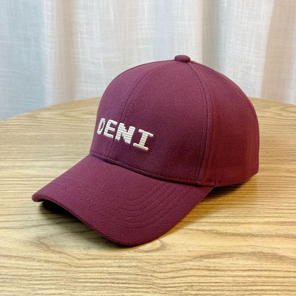 New Autumn and Winter Hard Top Woolen Letter Embroidered Peaked Cap for Women Casual Versatile Face Showing Small Simple Baseball Cap for Men