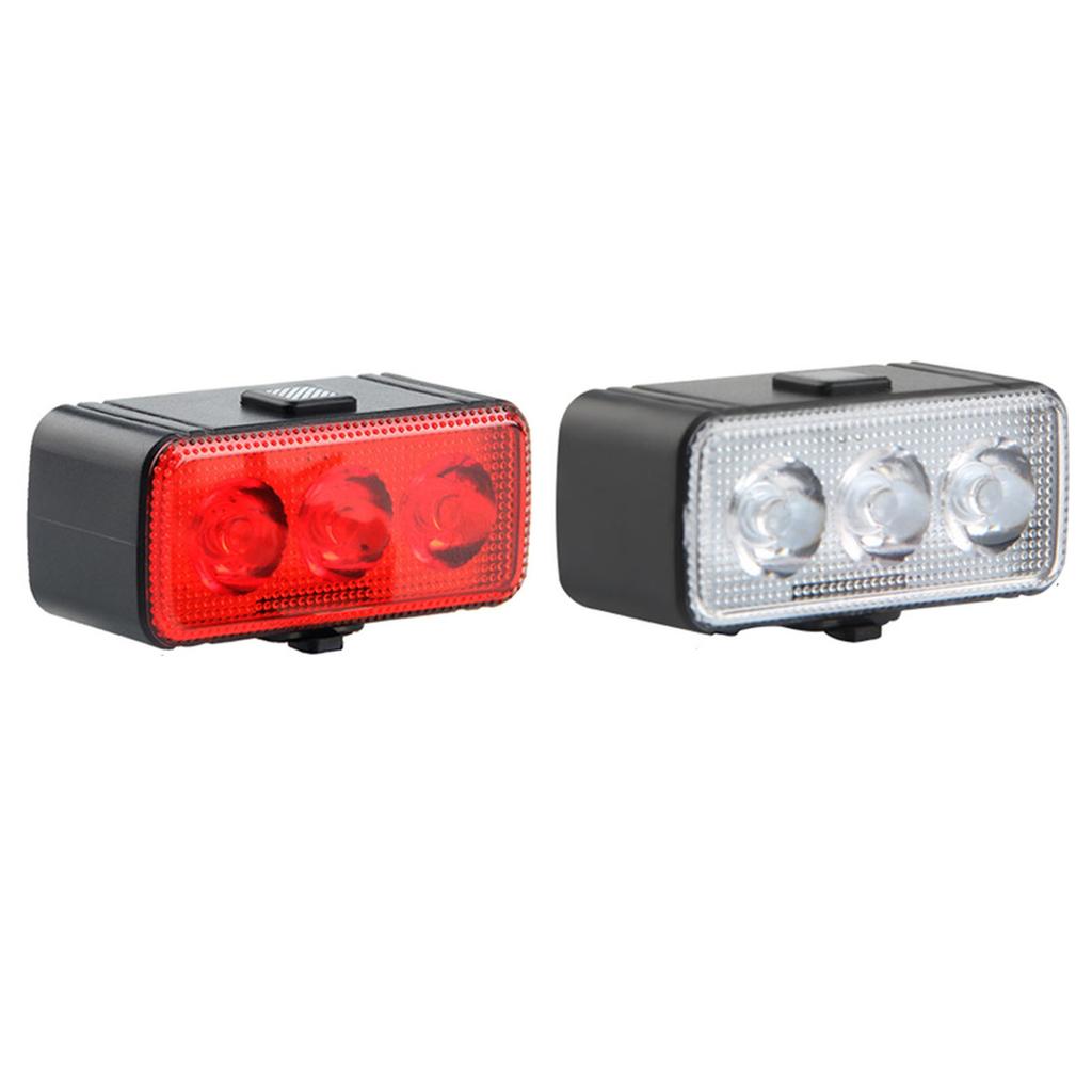 Bike Light Set USB Rechargeable Water Proof Front and Rear Bicycle Light Set for Night Riding Front and Rear Set