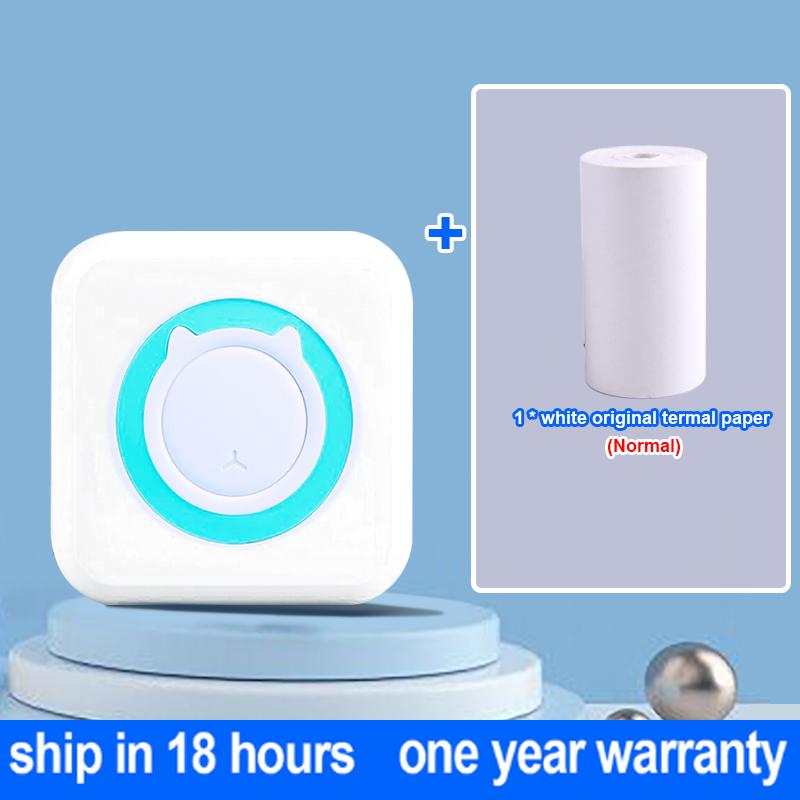 Nová kapesní termální tiskárna Přenosná mini tiskárna Bezdrátové připojení 200 dpi Foto štítky Seznam poznámek Jasný tisk bezdrátové tiskárny