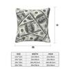 Rich Money Novelty Dollars Square Pillowcase Pillow Cover Cushion Decor Comfort Throw Pillow for Home Bedroom