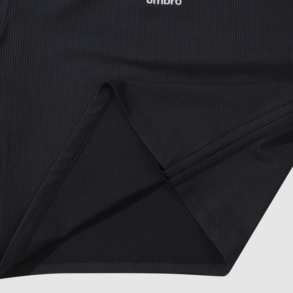 UMBRO Women'S Ribbed Short Sleeve T-Shirt Black (Uq222Crs59)