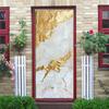 1 Satz/2 Stück Moderne Tür Wandaufkleber, PVC Selbstklebend Abnehmbares Wandbild - Abstrakte Tür Aufkleber Dekoration - Kreative Goldene Textur Tür Wandbild