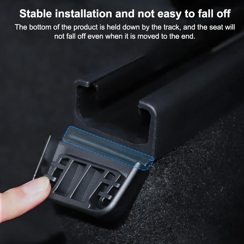 For Model 3 Y Juniper Highland 2025 4/8Pcs Seat Rail Cover Protector Rear End Pieces Backseat Slide Protection Anti-Kick