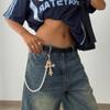 Beads Pearl Waist Chain Cross Pants Chain Cool Tassel Jeans Chain  Male