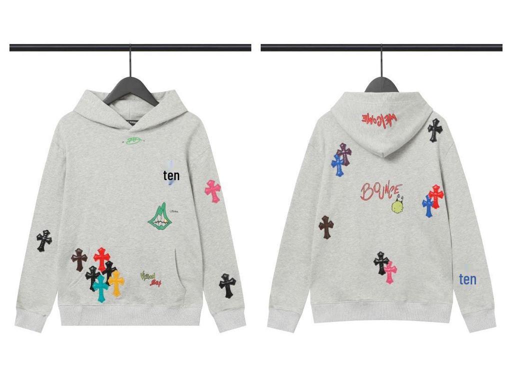 24 Kreuz Hochwertiges Unisex Kapuzenpullover - Herbst/Winter Trendige Amerikanische Marke