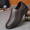 Men Genuine Leather Shoes 38-46 Head Leather Soft Anti Slip Rubber Loafers Casual Real Leather Shoes
