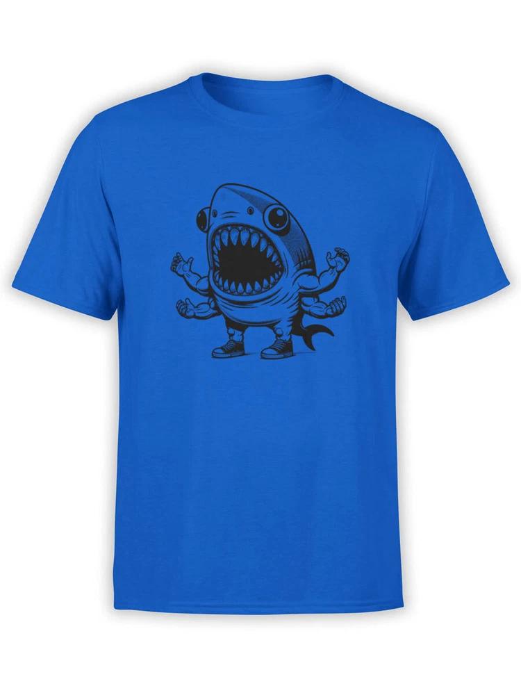 Unisex Tshirts Shark Roar Tshirt 100 Cotton S