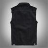 Herre Ny Mode Denim Vest Afslappet Cowboy Jakke På Skulderen Bluse