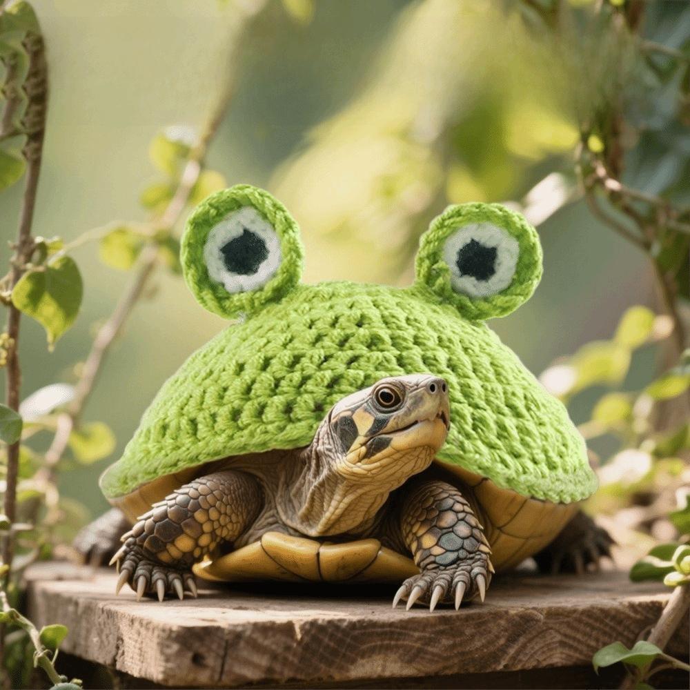 Handmade Turtle Sweater Warm Knitted Pet Clothes Creative Pet Tortoise Clothes  Pet Accessory