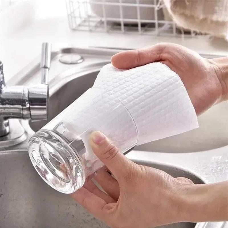 Paños de limpieza desechables no tejidos para cocina Trapos domésticos reutilizables Trapos de cocina Toallas de papel para lavar Paños de cocina antiadherentes Toallitas de aceite