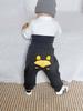 Baby High Waist Belly Protection Pants, Plus Velvet Thick, for 6-12 Months, Autumn/Winter Style, Big PP Design.