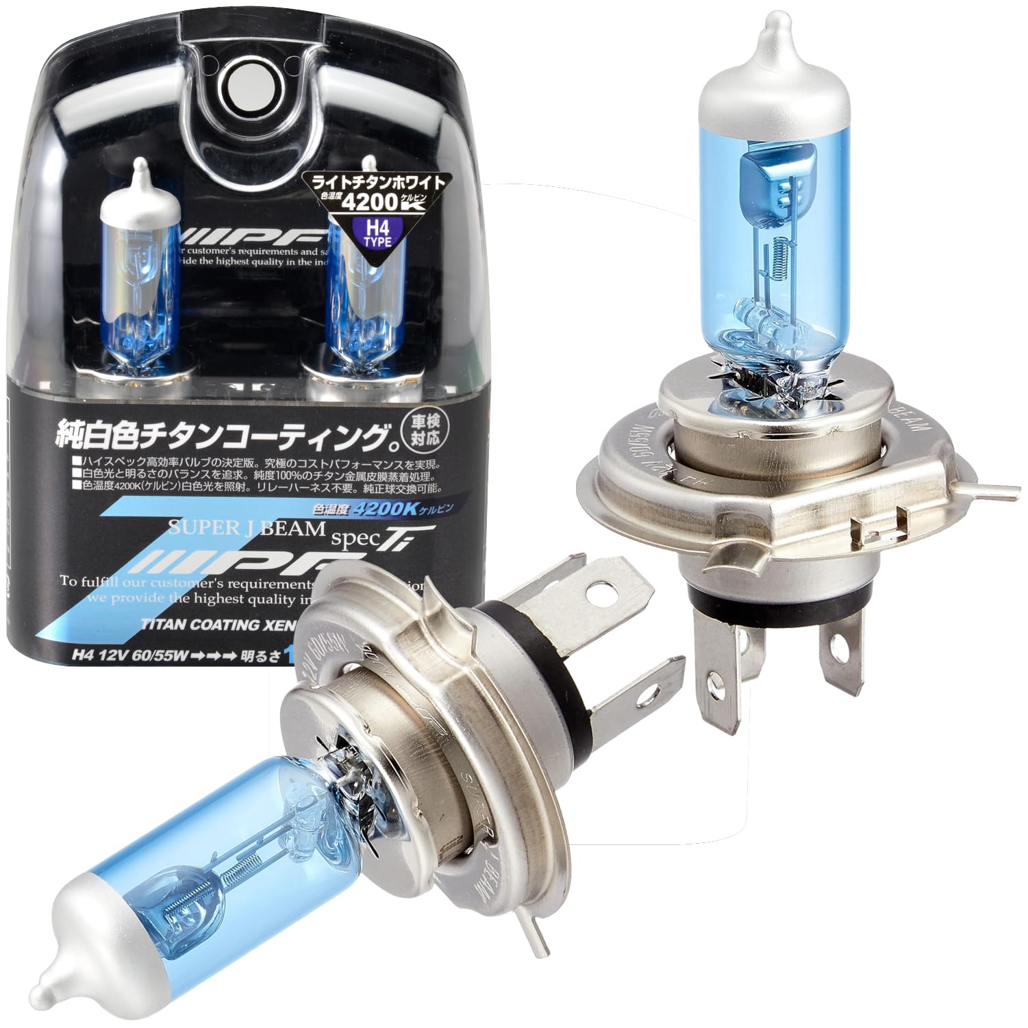 

IPF SpecTi J51T Headlights, Fog Lamp, Halogen for Cars, H4, 4200K, Titanium White, For H4