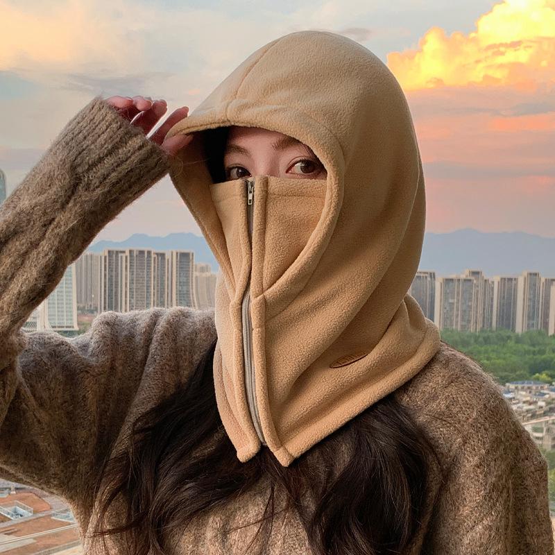 Women's Winter Outdoor Windproof Cycling Hat & Scarf Combo - Thick, Warm, Lei Feng Style