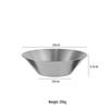 ZISIZ 19cm Conical Stainless Steel Salad Bowl Set, Silver (3-Pack)