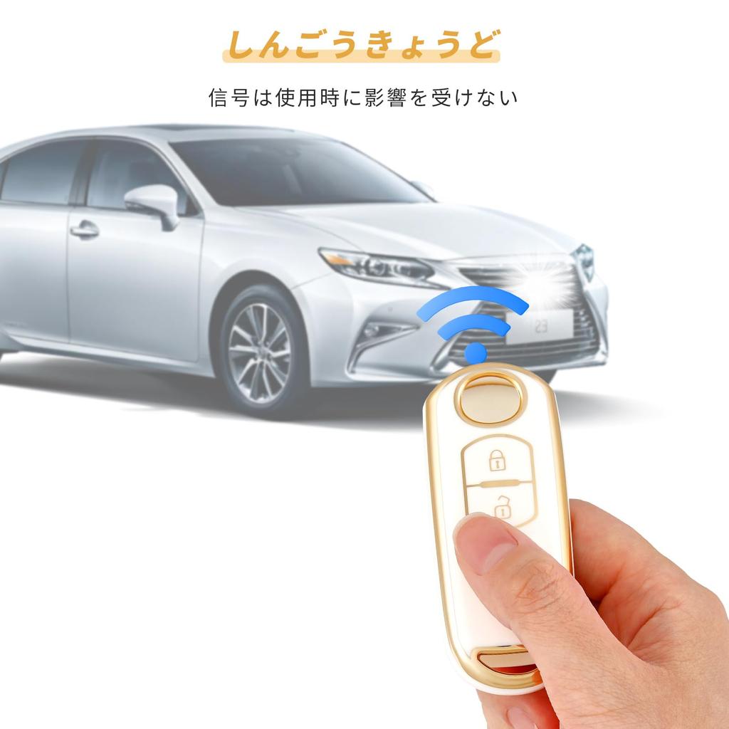 OFFCURVE Key Case for Mazda TPU Material, 2 Buttons, Compatible with CX-90, CX-60, CX-30,