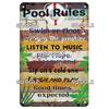SQ-DGLZ Vintage Warning Pool Rules Metal Sign Plate Tin Sign Plate Home Bar Door Wall Decor Sticker Decoration Plaque Poster