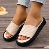 Women's Plus Size New Summer Casual Chunky Sole One Strap Slide Sandals