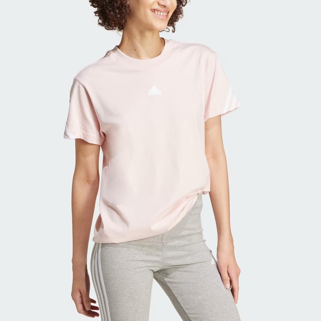 Adidas Womens Future Icons 3-Stripes T-Shirt Sandy Pink Women Streetwear IW5264
