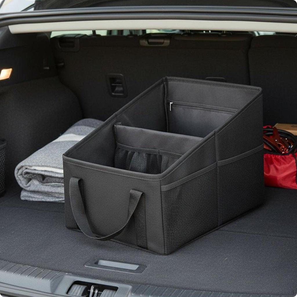 Foldable Car Seat Storage Box Carrying Handle Organizer Portable