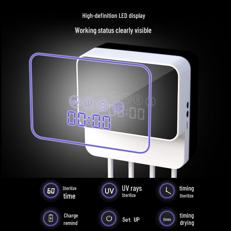 Minimalist Smart UV Toothbrush Sterilizer and Dryer