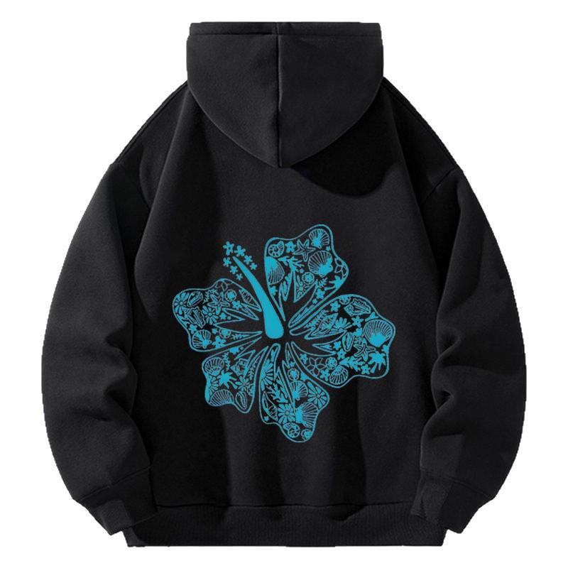Unisex American Graffiti Print Hooded Sweatshirt