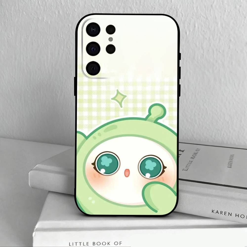 Cute E-Eggy P-Party  Phone Case For Samsung S25,S24,S21,S22,S23,S30,Ultra,S20,Plus,Others Soft Black Cover