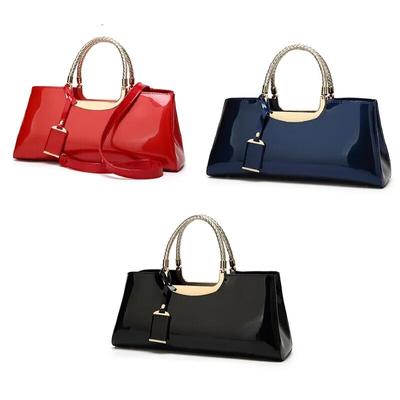 Fashion Light Glue Lacquer Leather Handheld One Shoulder Banquet Womens Bag