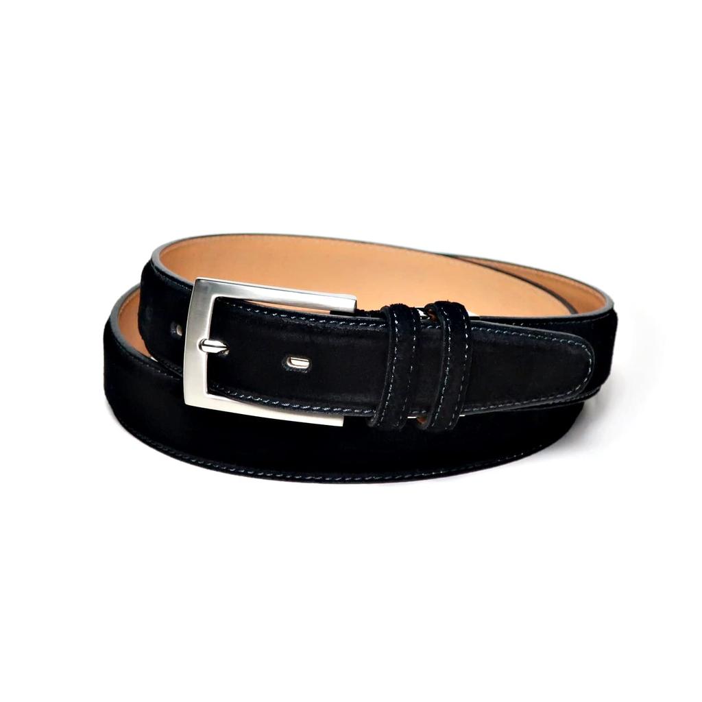 Cowhide Double Adjustable Over 50 Years of History and Made in Japan [KIETH] Men's Belt, Suede, Loop, Black, Size, Craftsmanship,