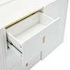 Sideboard LED Lighting, Modern Chest of Drawers 2 Doors & 3 Drawers, Adjustable Shelf, Ample Storage Space, Highboard Living Room, Dining Room, Hallway, White