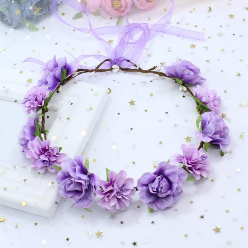 Flower Headbands Women Bride Flower Crown For Wedding Party Supply Floral Garlands Crown Hair Wreath Floral Headbands