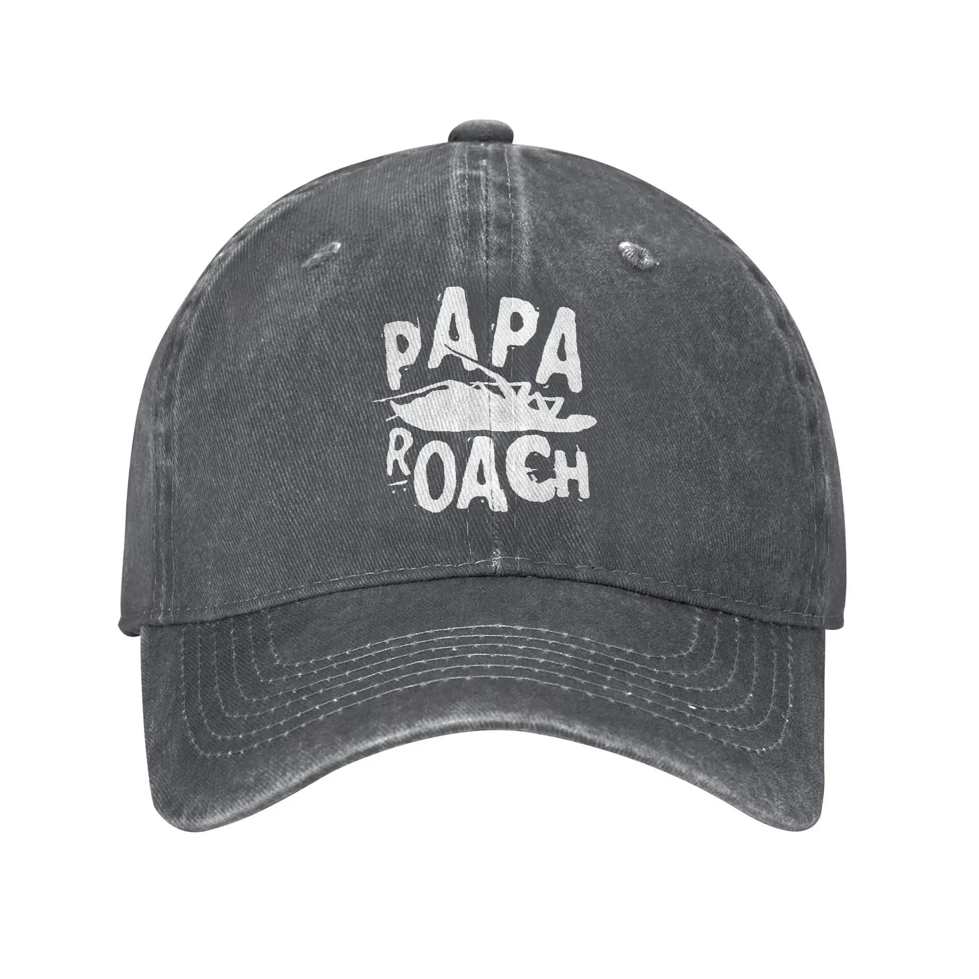 ROKKI CAP Vintage Papa Roach Baseballpetten Unisex Dames Verweerd Gewassen Hoofddeksels Buiten Trainen Cadeau Petten Pet One Size