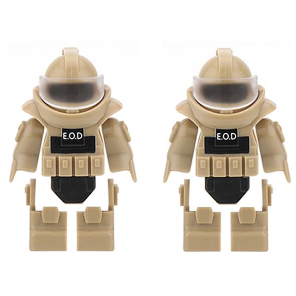 

City Police Bomb Disposal Suit Special Forces Equipment Building Blocks Military Soldiers Figures Vest Hat Parts MOC Bricks Toys