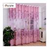 1Pc Flower Jacquard Tulle Window Curtain Drape Bedroom Balcony Living Room Decor Live City Fashion Home Decor