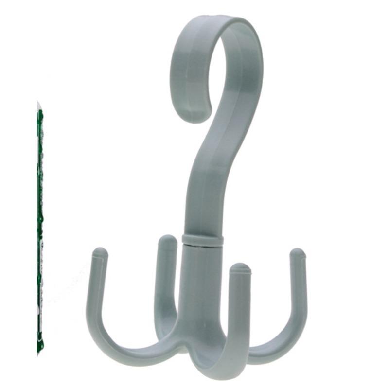 Drehbarer Haken mit vier Krallen, multifunktionaler Kleiderhaken für die Garderobe, Taschenhaken aus Kunststoff mit 4 Krallen, Haken für Seidenschals und Krawatten, Aufbewahrungshaken