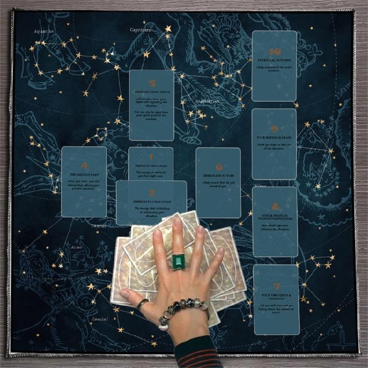 Divinations Tablecloth Reading Card Astrologys Tarots Cards Tablecloth Altars Cloth Divinations Board Game Accessories