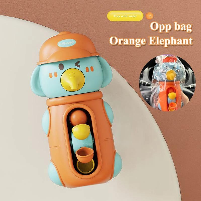 Baby Shower Bath Toys Duck Elephant Waterwheel Spinner with Suction Cup Rotatable Water Play Fun Toys for Kids Toddler Bathroom